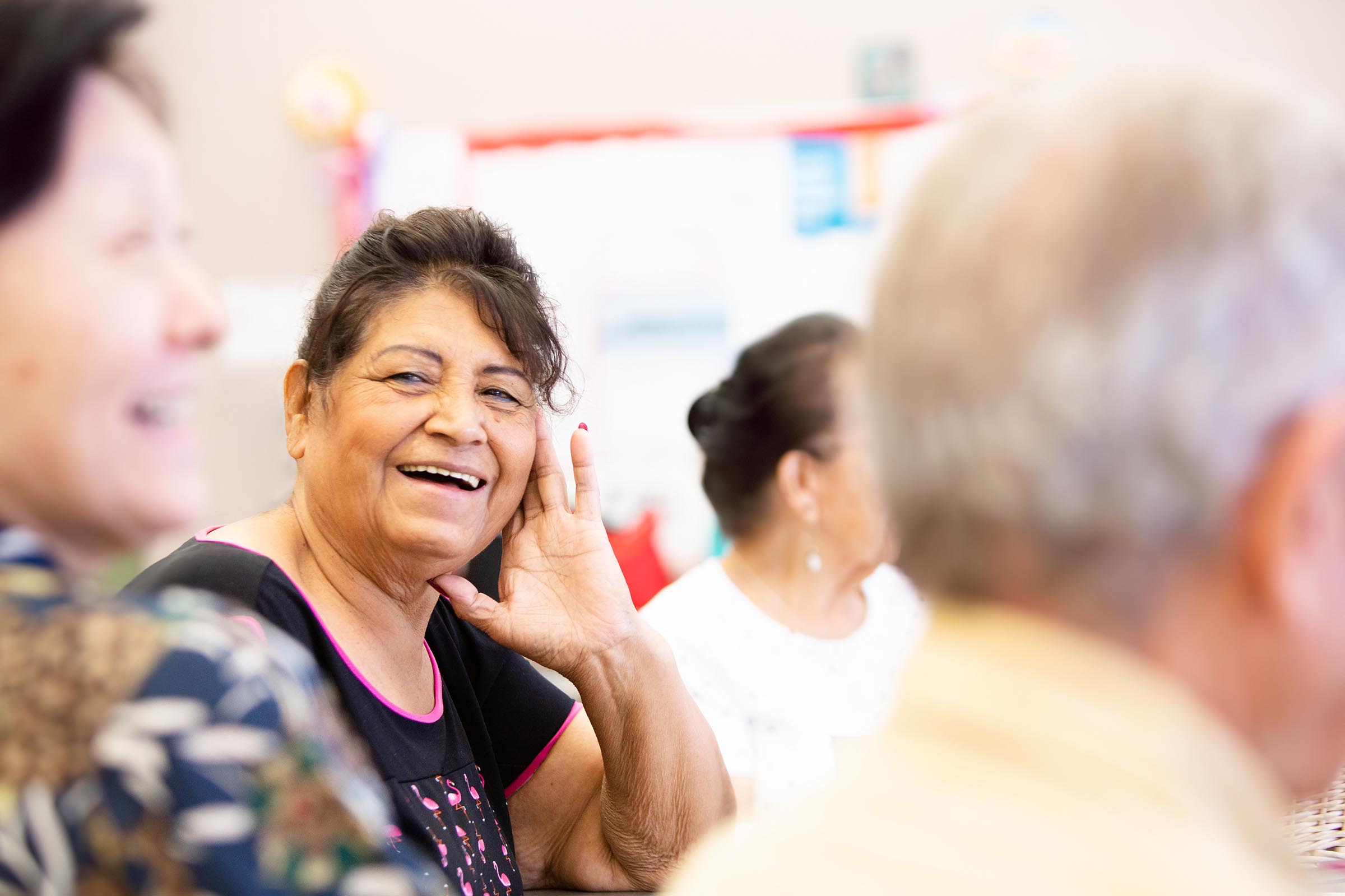 Older woman smiling