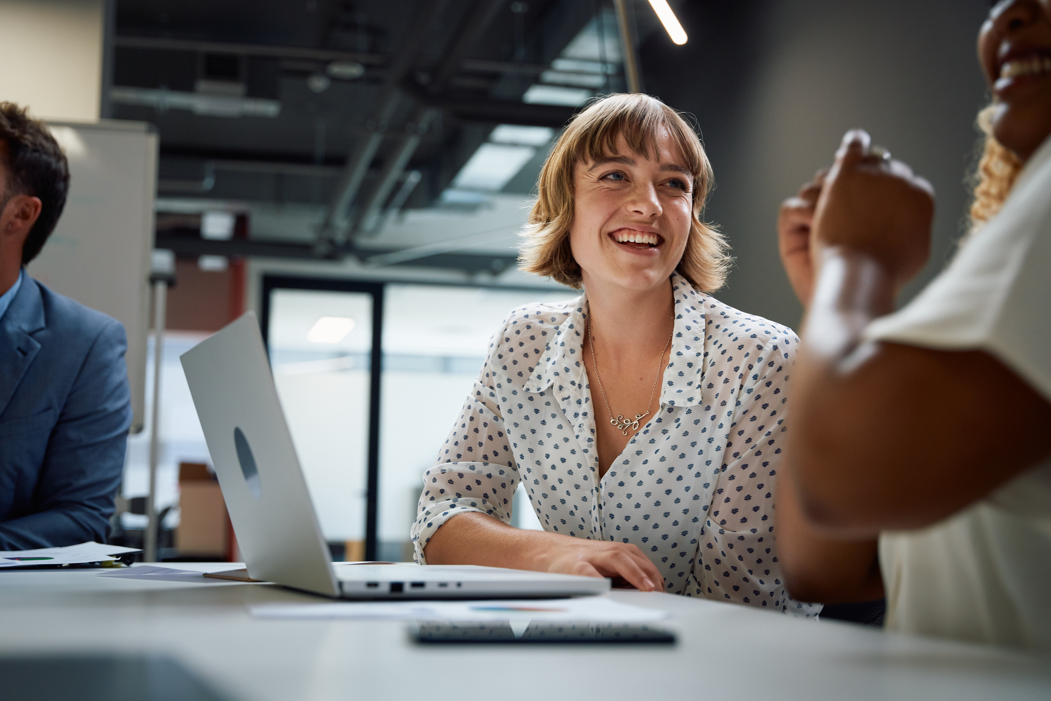 young woman in a business meeting